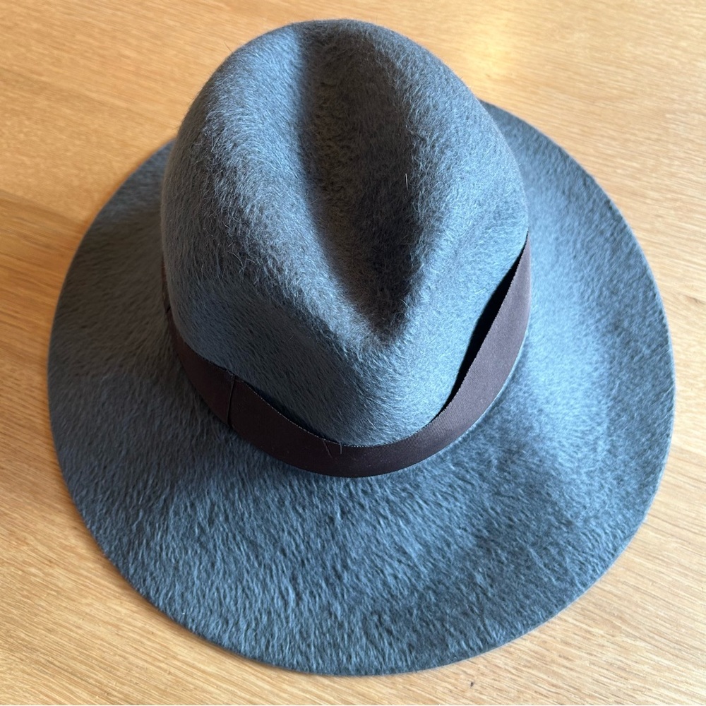Borsalino Grey Fur Felt Fedora Hat